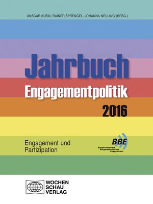 cover image of Jahrbuch Engagementpolitik 2016